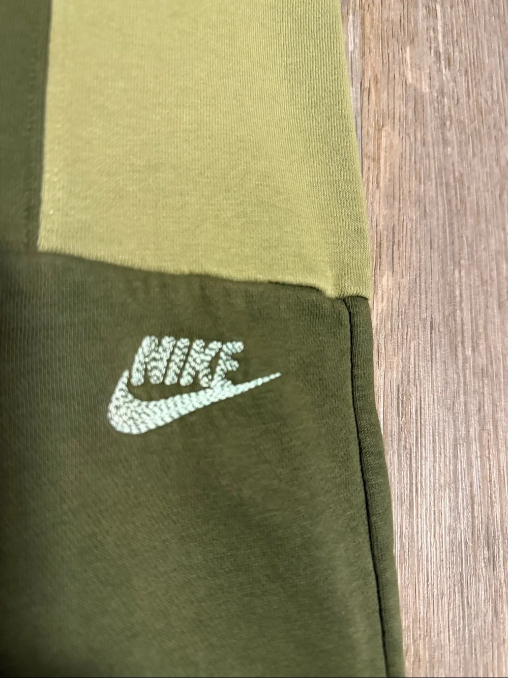Nike Kids Olive & Light Olive Colorblock Joggers